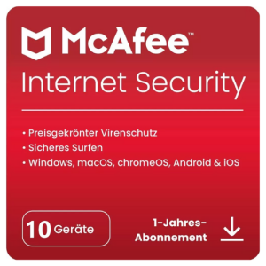 McAfee Internet Security 2025 - 10 Geräte 1 Jahr